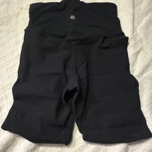 Athleta ribbed bike shorts xs black